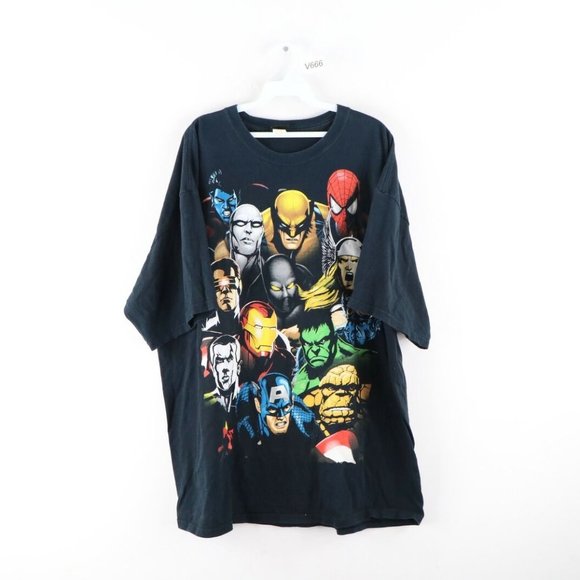 Marvel | Shirts | Vintage Marvel Superhero Short Sleeve Shirt Black ...